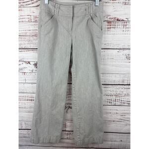 Womens Ann Taylor LOFT Light Gray Wide Leg Laura Trouser Pants Career Classic 0